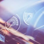 Speed-O-Meter in a Car Through Window
