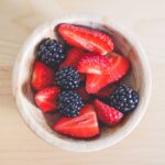 Fresh Strawberries and Blackberries in Little Bowl