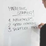 Marketing Expert Writing New Strategy on Whiteboard