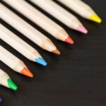 Colored Pencils in a Row with Room for Text