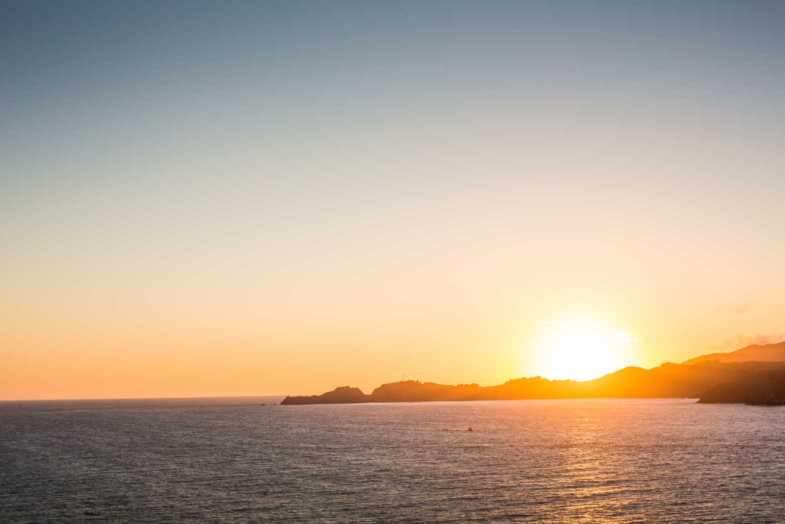 Beautiful Sunset Over the Oceanside